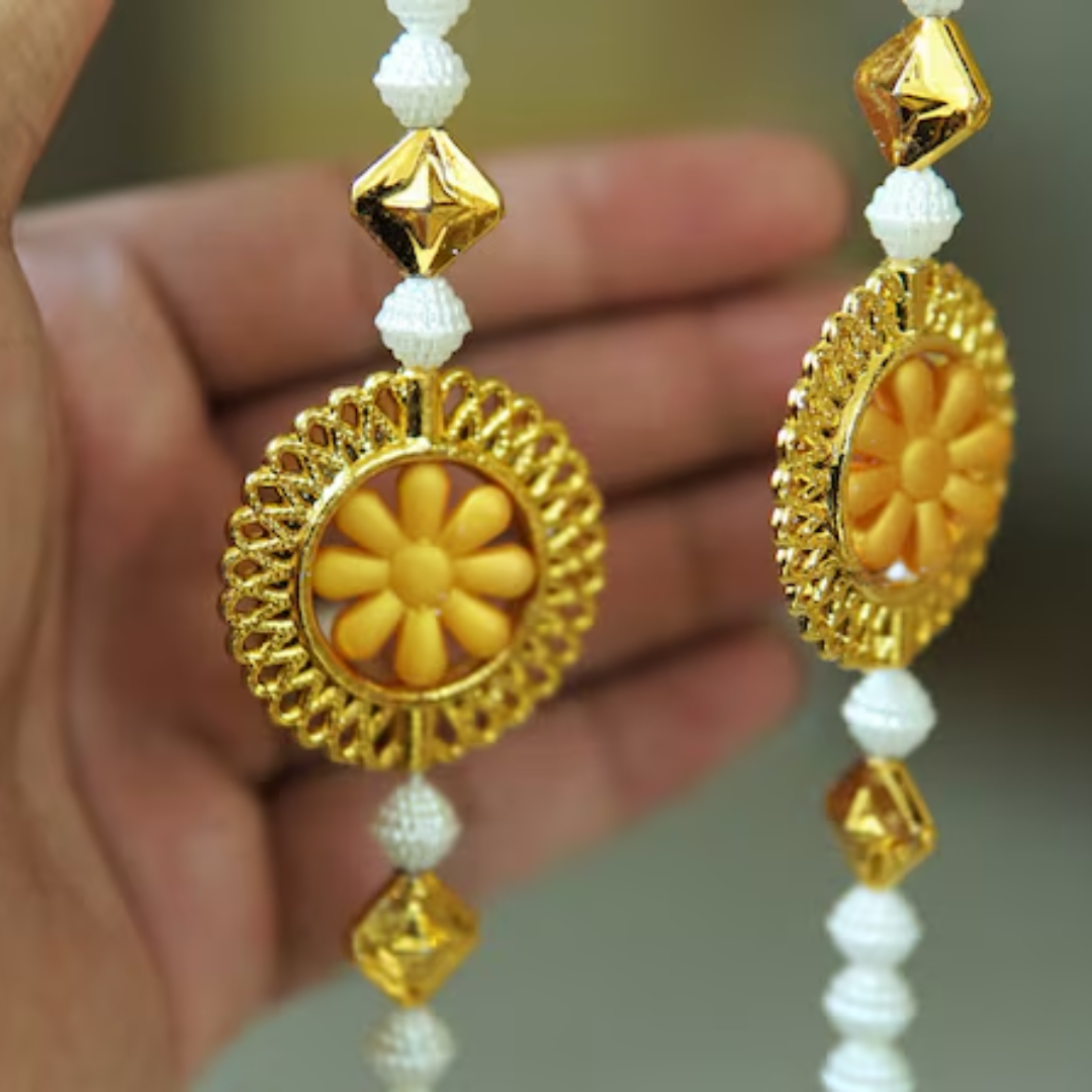 Boho Beaded Curtain Set – Colorful Indian Door Hanging