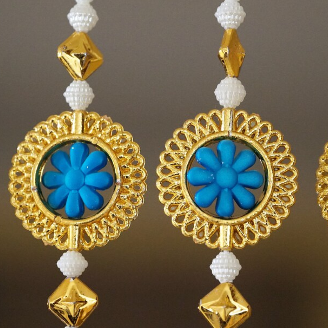 Boho Beaded Curtain Set – Colorful Indian Door Hanging