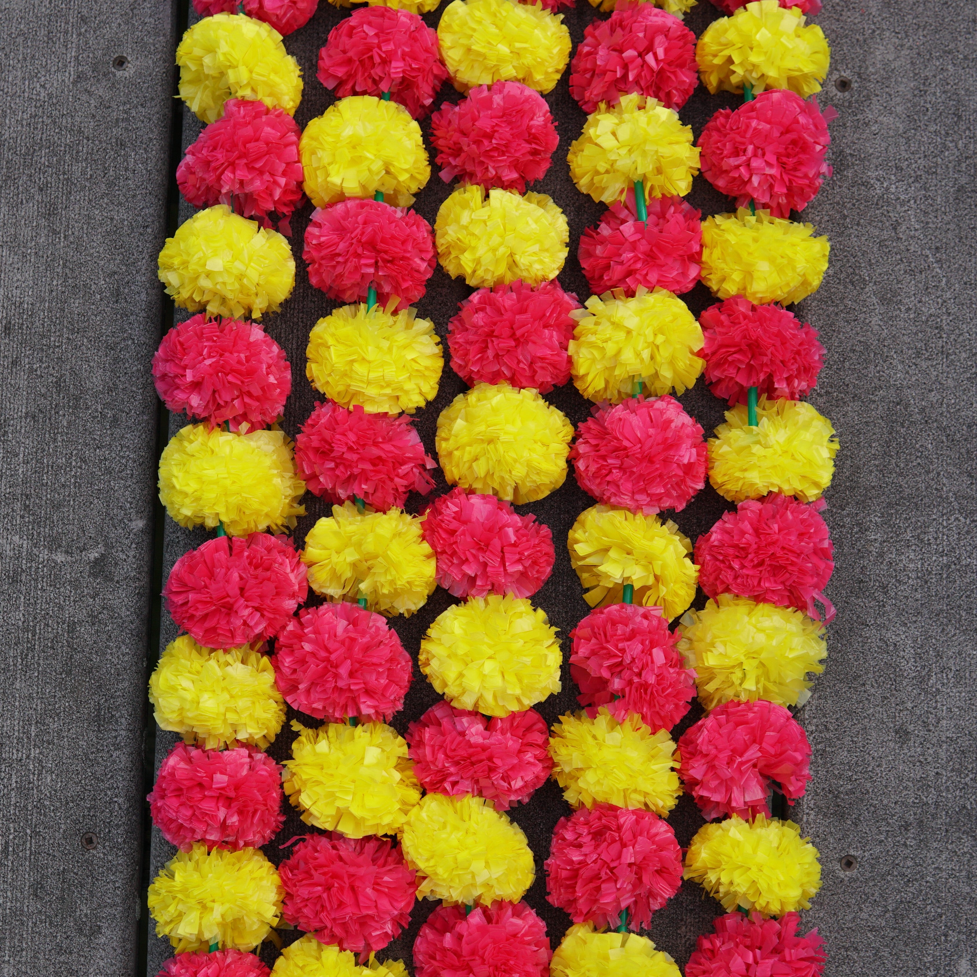 Dark Pink Yellow Garland | Party, Wedding or Photo Backdrop