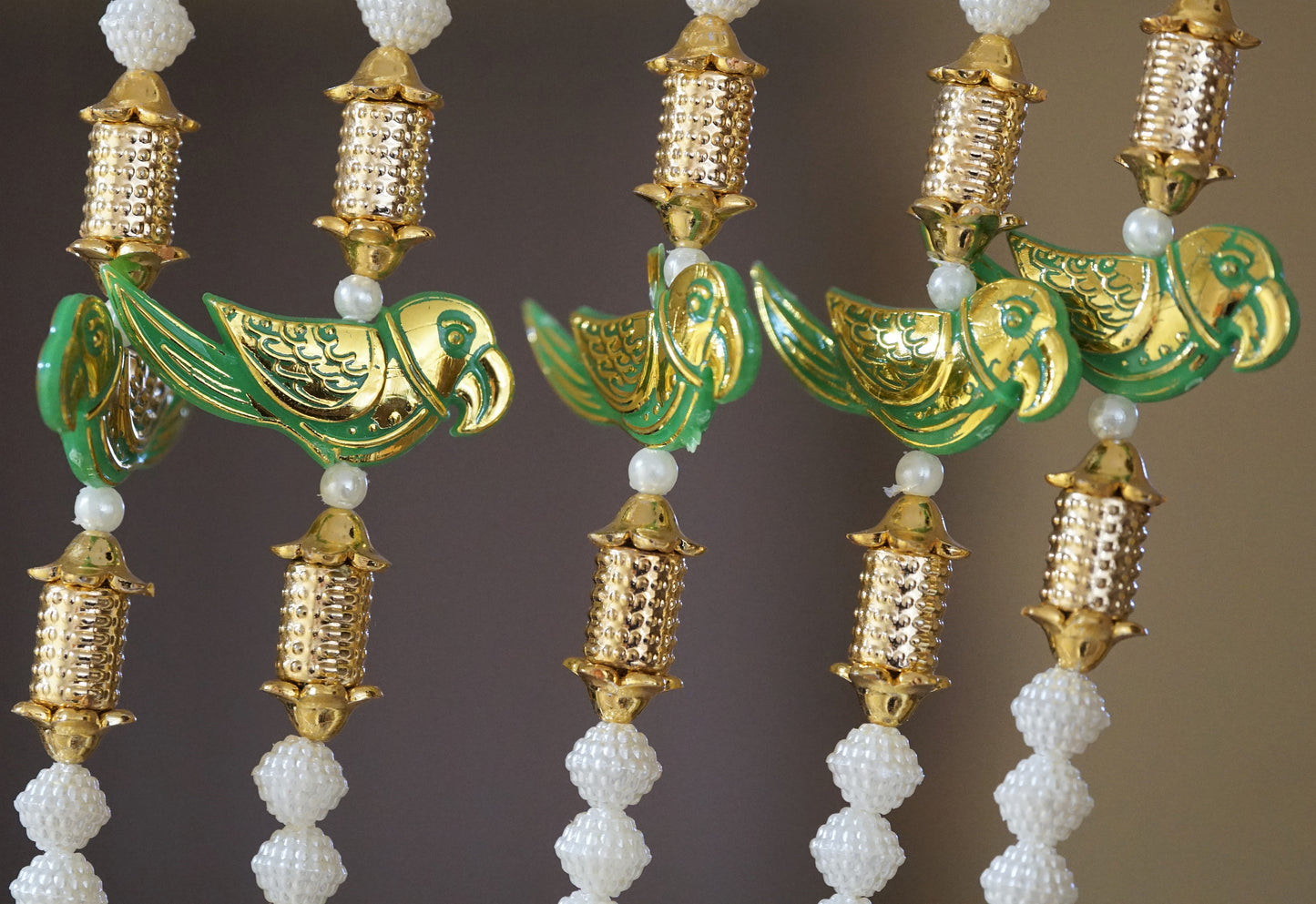 10 pc beaded curtains with tiny cute parrots