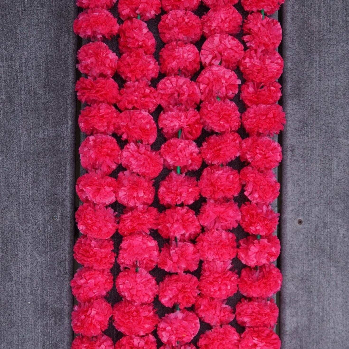 pink marigold garland
