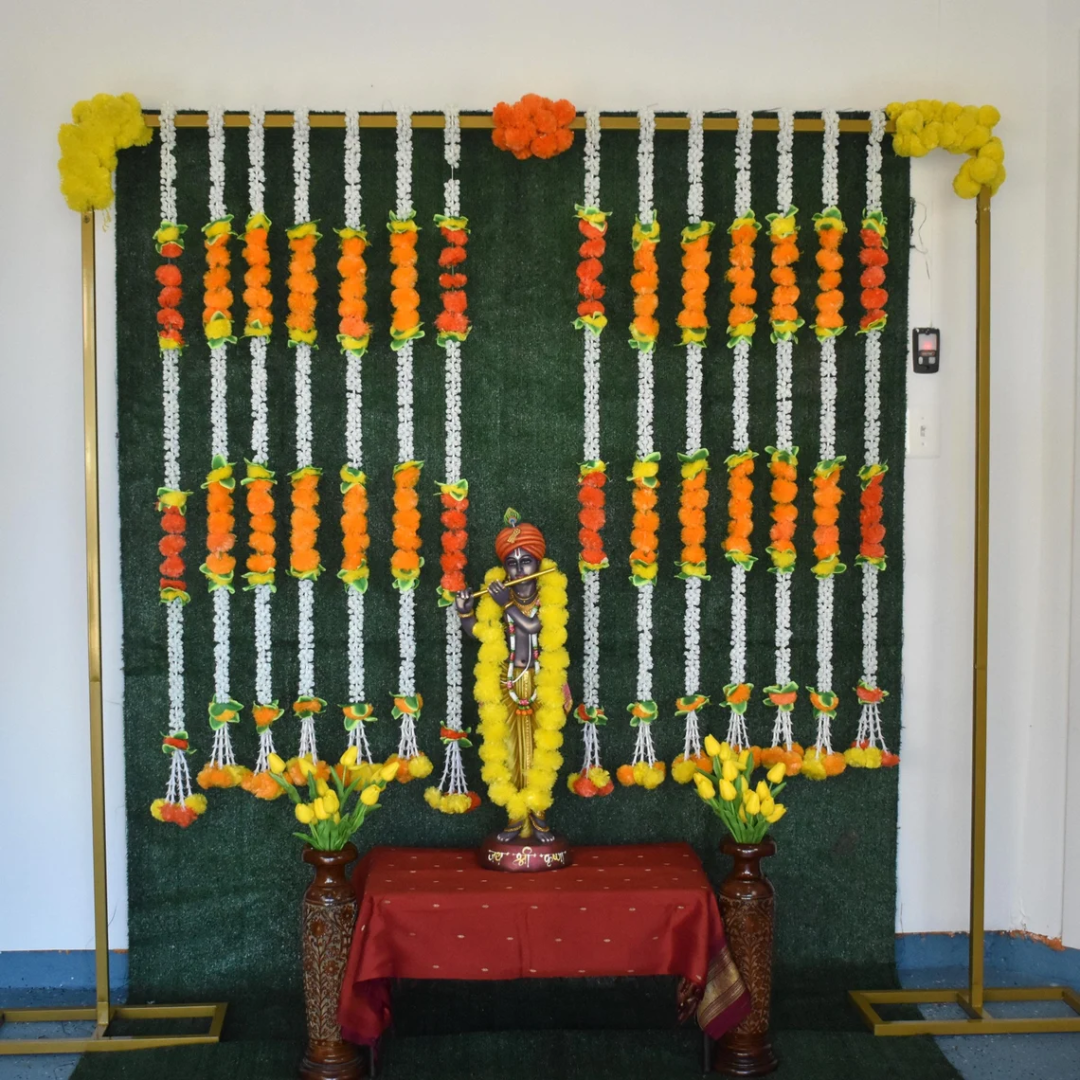 Artificial Jasmine Flower Garland – Indian Backdrop Decor Set