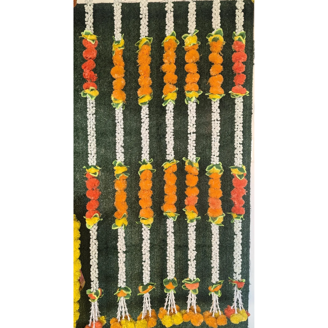 Artificial Jasmine Flower Garland – Indian Backdrop Decor Set