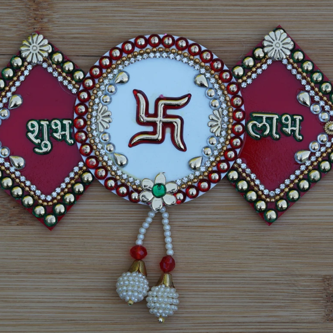 Diwali Shubh Labh Stickers Gift Set with Bag & Handwritten Card