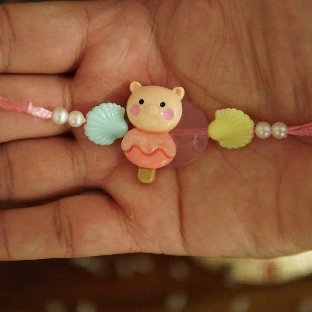 Adorable Piggy Rakhi for Kids