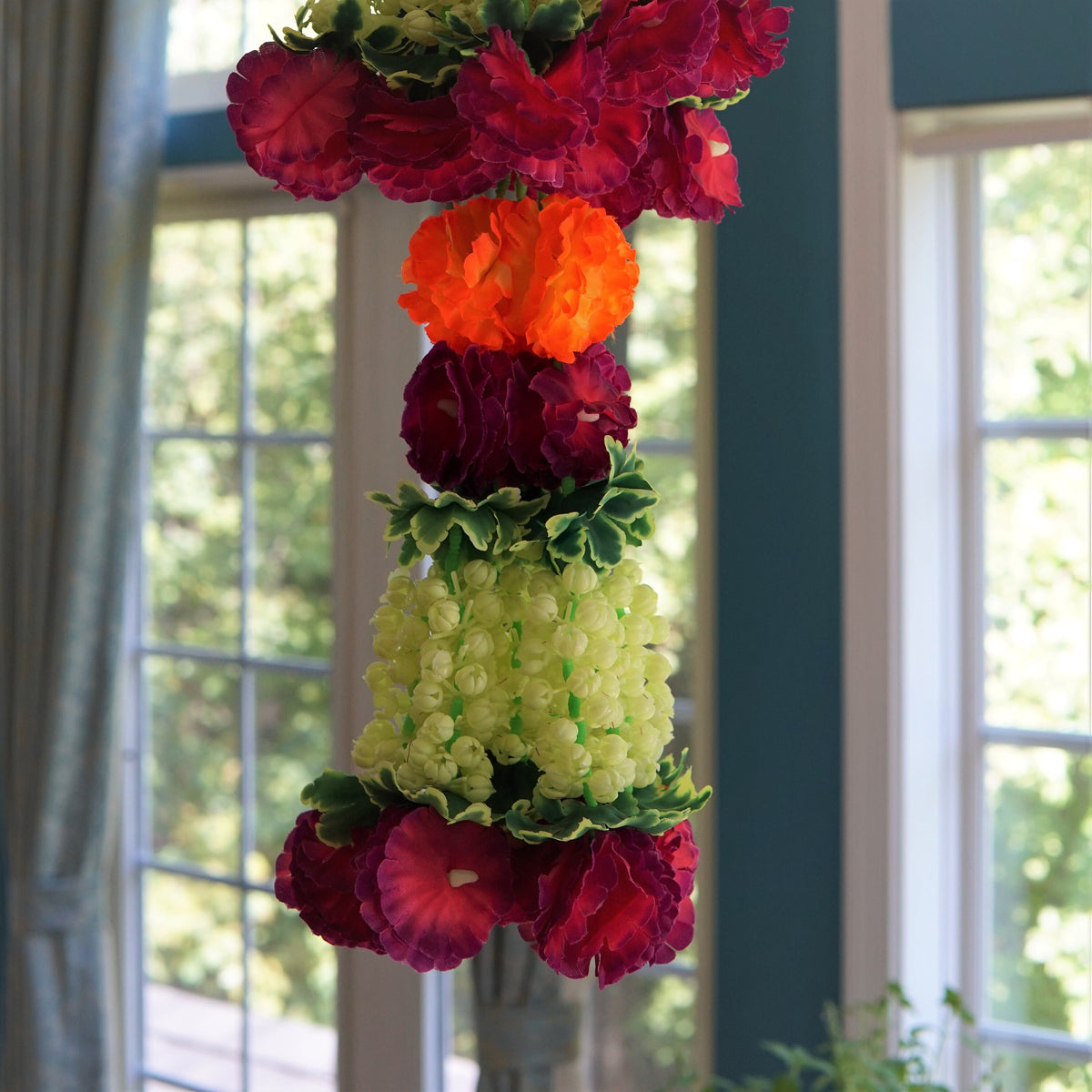 Artificial Flower Hanging Chandelier for Wedding and Party Decor - detail 4