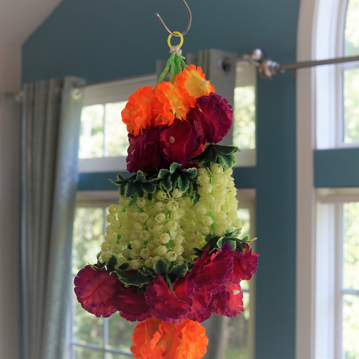Artificial Flower Hanging Chandelier for Wedding and Party Decor - detail 3