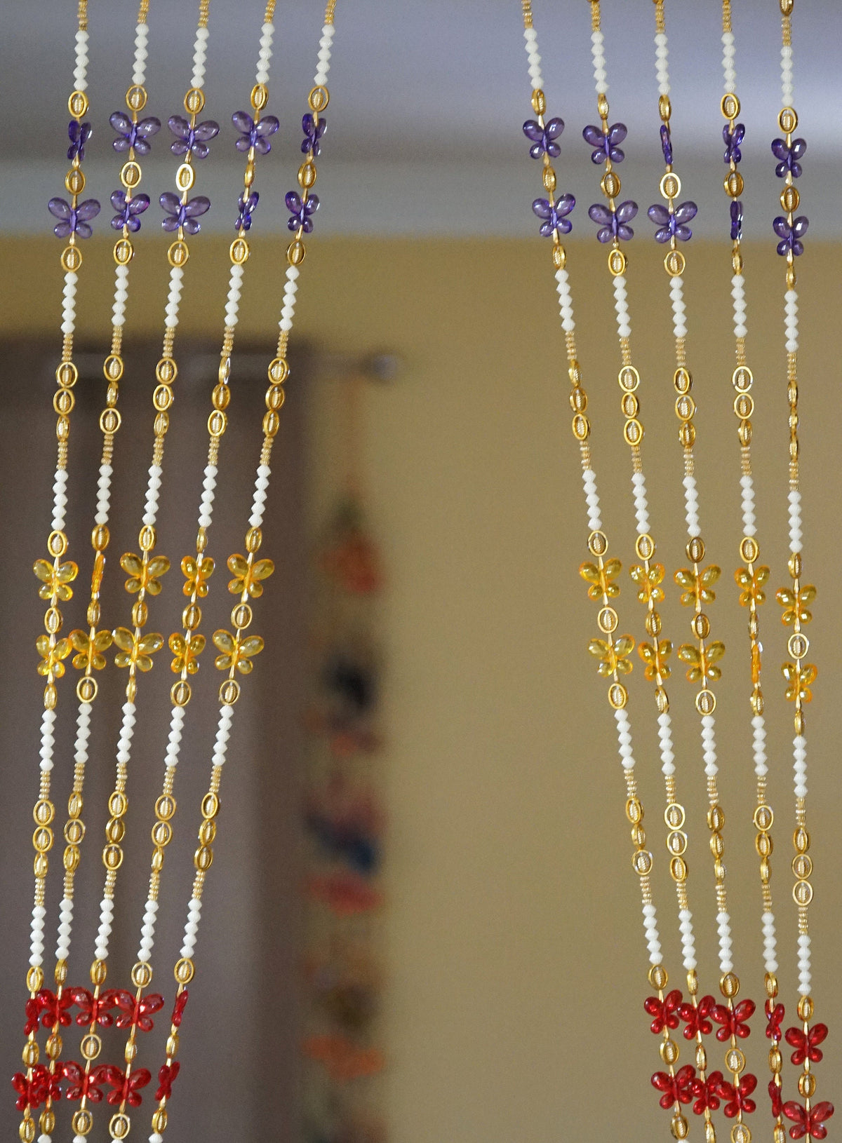 Butterfly Beaded Curtains - 20 Strands, 5 Feet Each - original product photograph