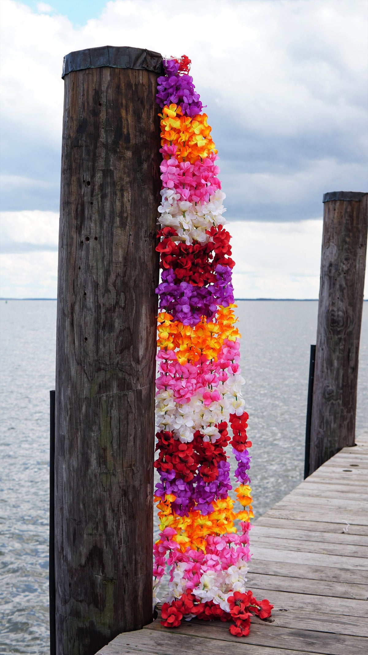 Multicolor Artificial Flower Garlands - 5 Strings, 5 Ft