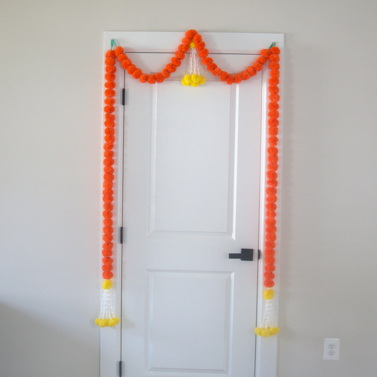 Orange Marigold Door Garland with 2 Side Hangings