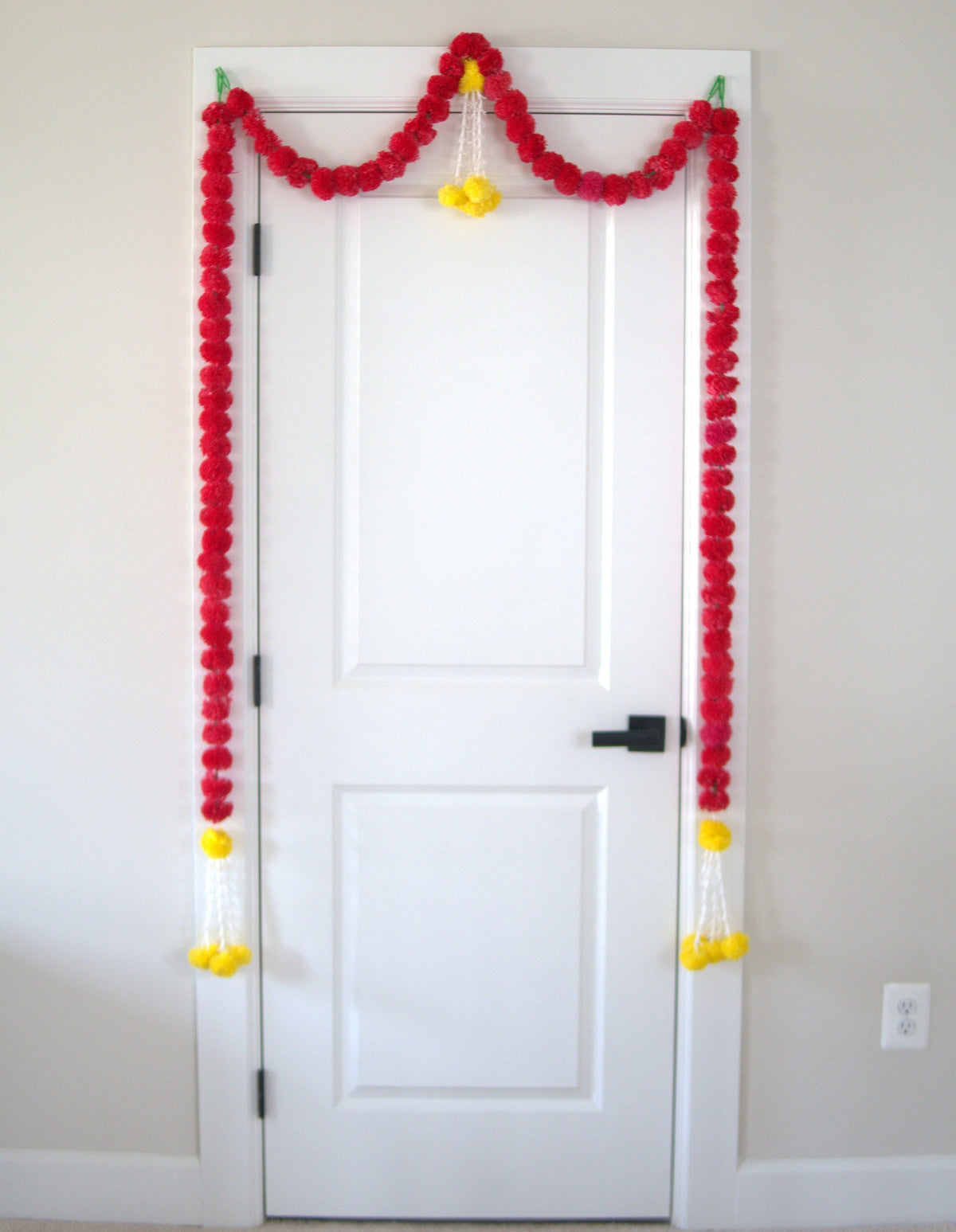 Red Marigold Door Garland with 2 Side Hangings