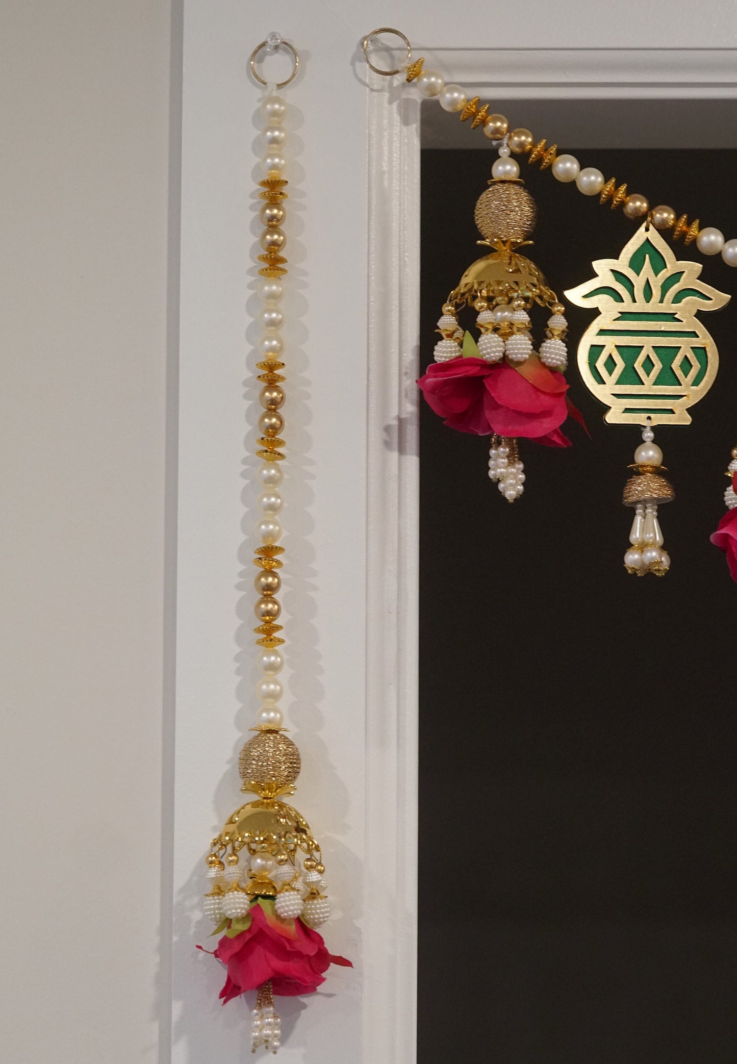 3 ft - Kalash toran with side hangings |Diwali door toran, Diwali gift, Indian door bandhanwar