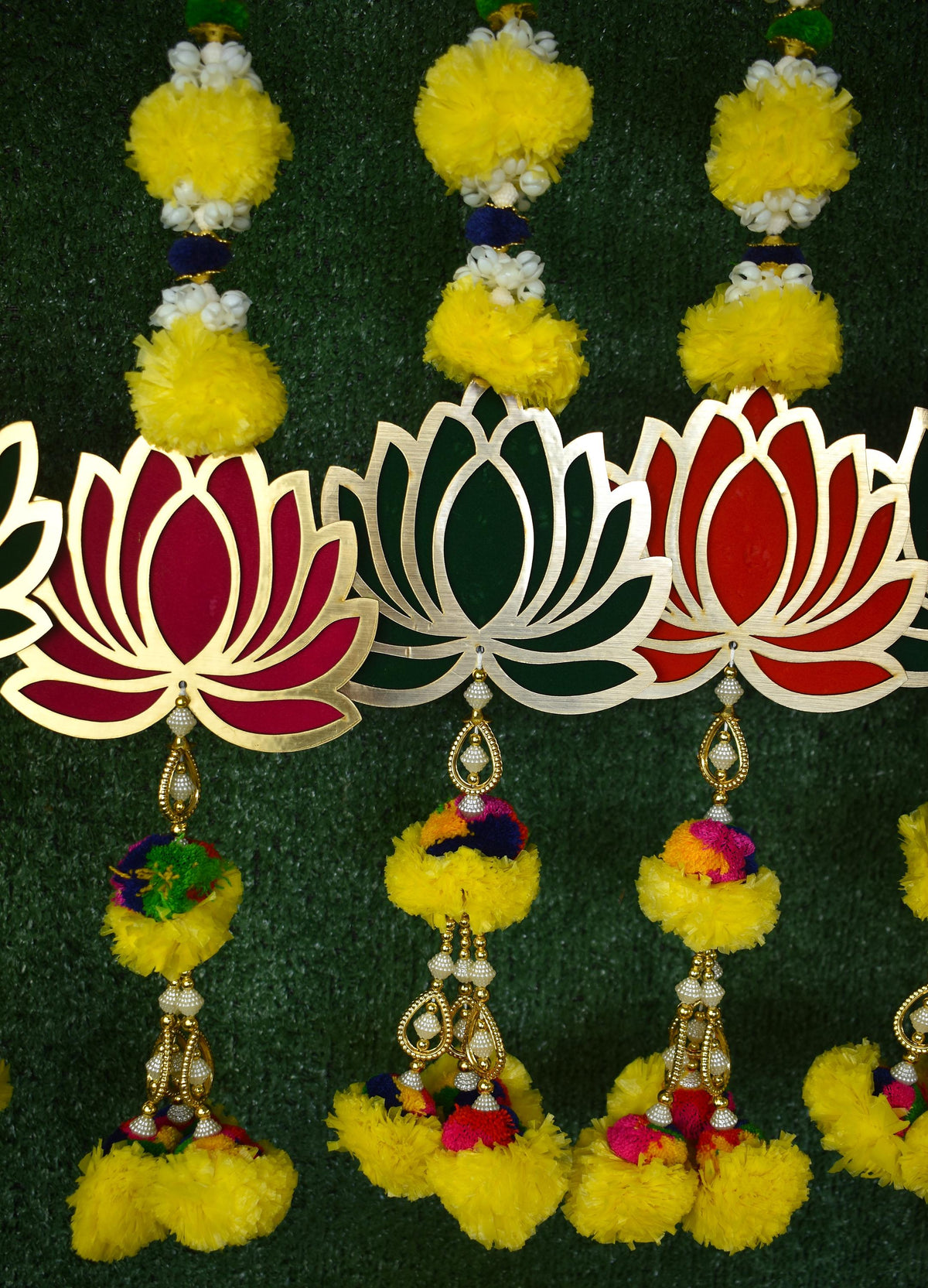 Lotus & Marigold Garland Strings - 5 Pack, 3 Feet - original product photograph