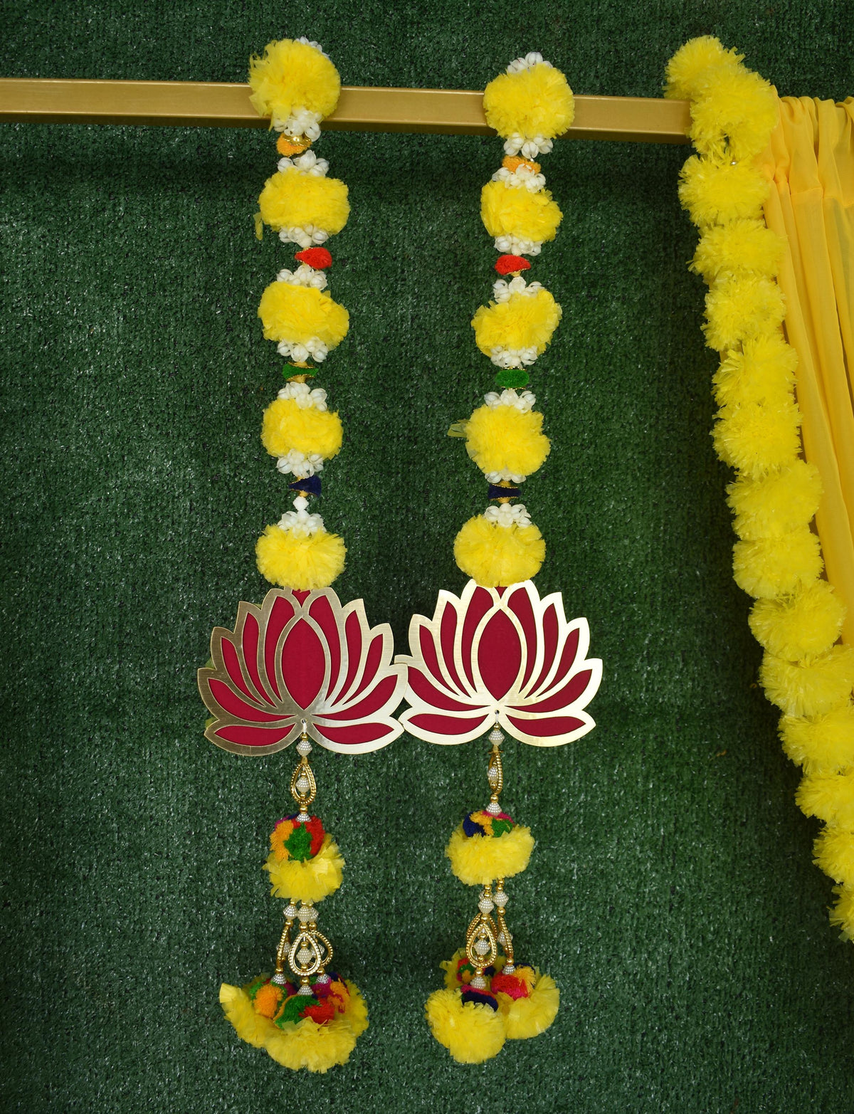 Lotus & Marigold Garland Strings - 5 Pack, 3 Feet - original product photograph