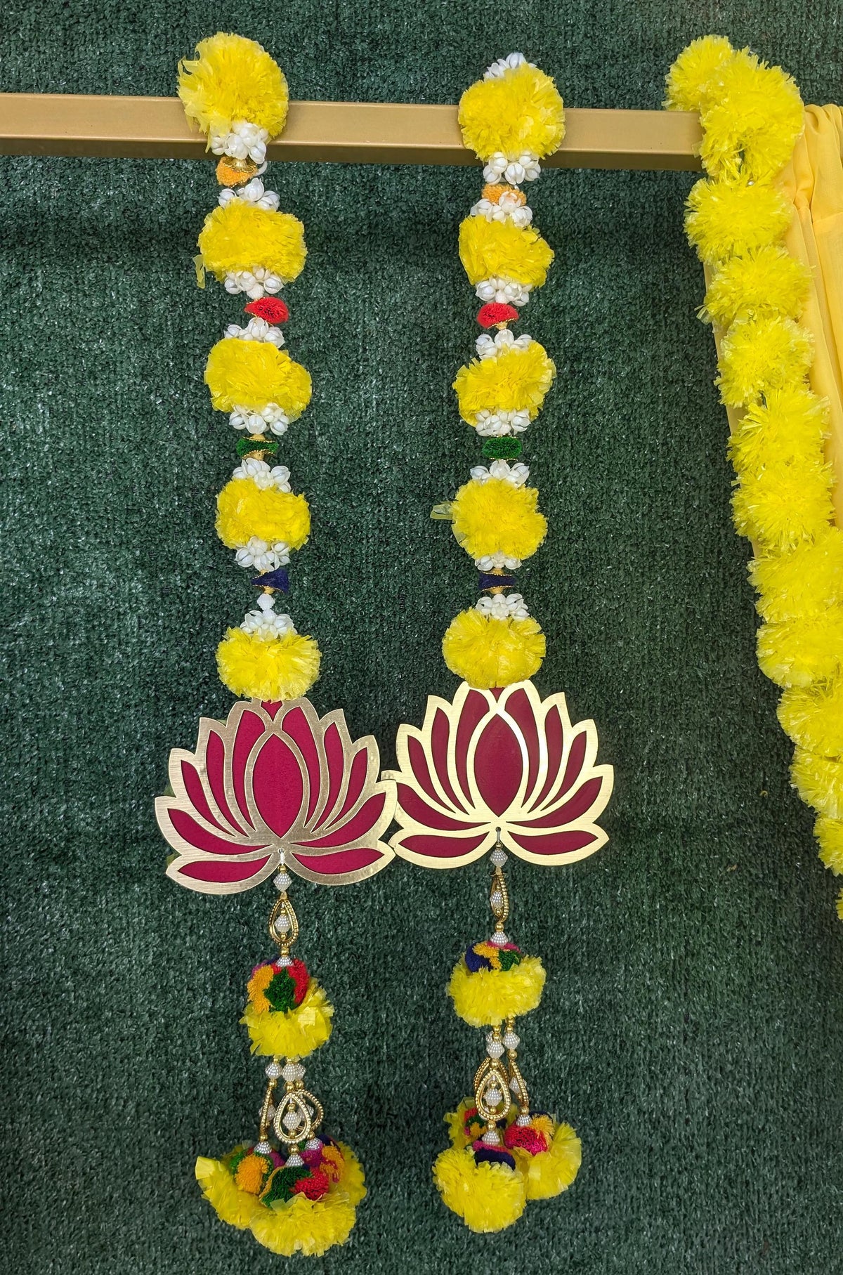 Lotus & Marigold Garland Strings - 5 Pack, 3 Feet - original product photograph