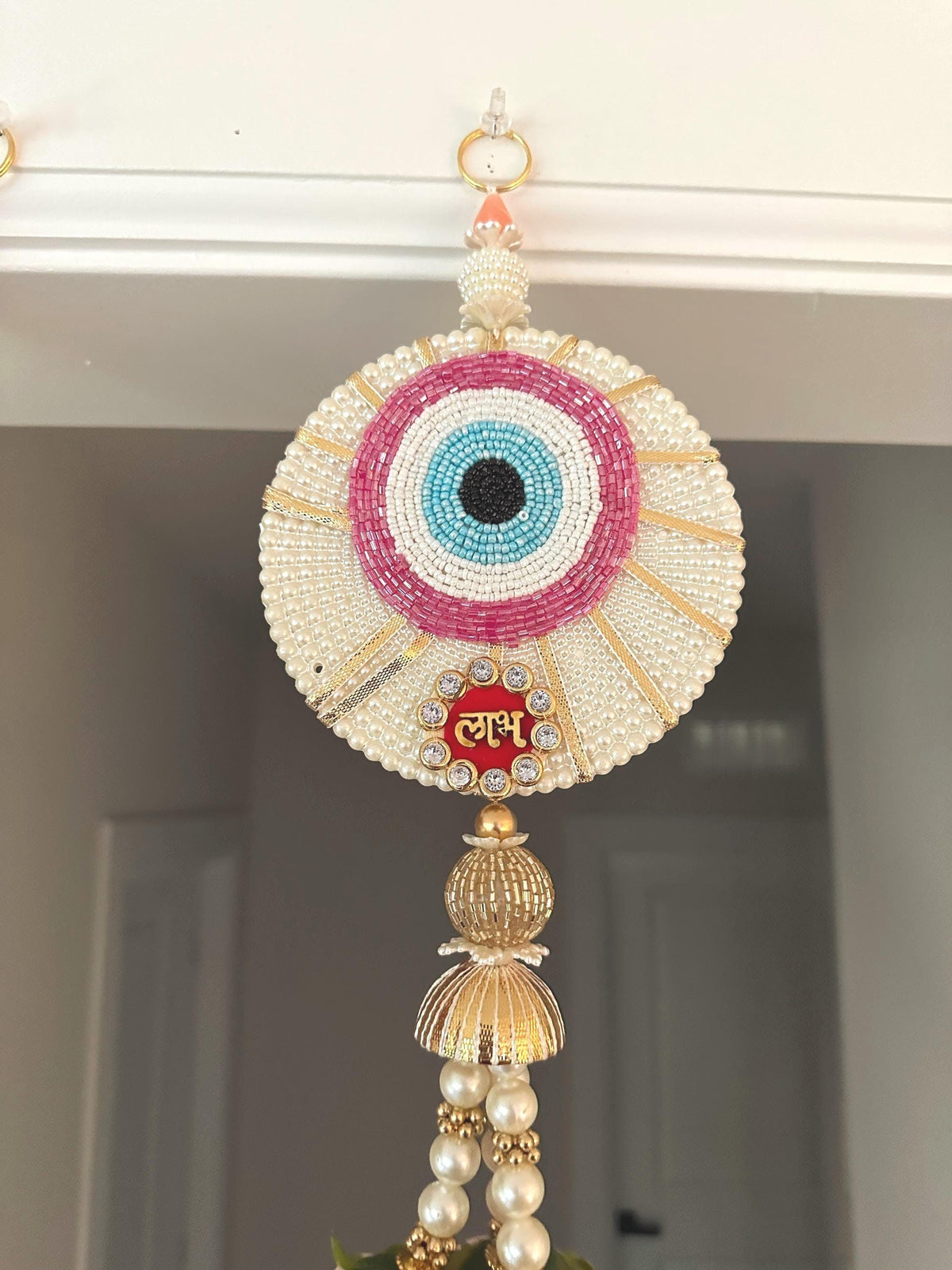 Shubh Labh Evil Eye Door Hangings - Lotus Pair - detail 4