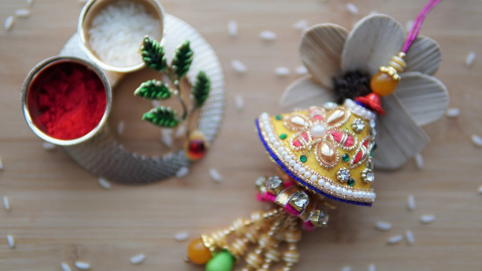 bhaiya bhabi rakhi - latkan style (hanging style) from Aangan of India