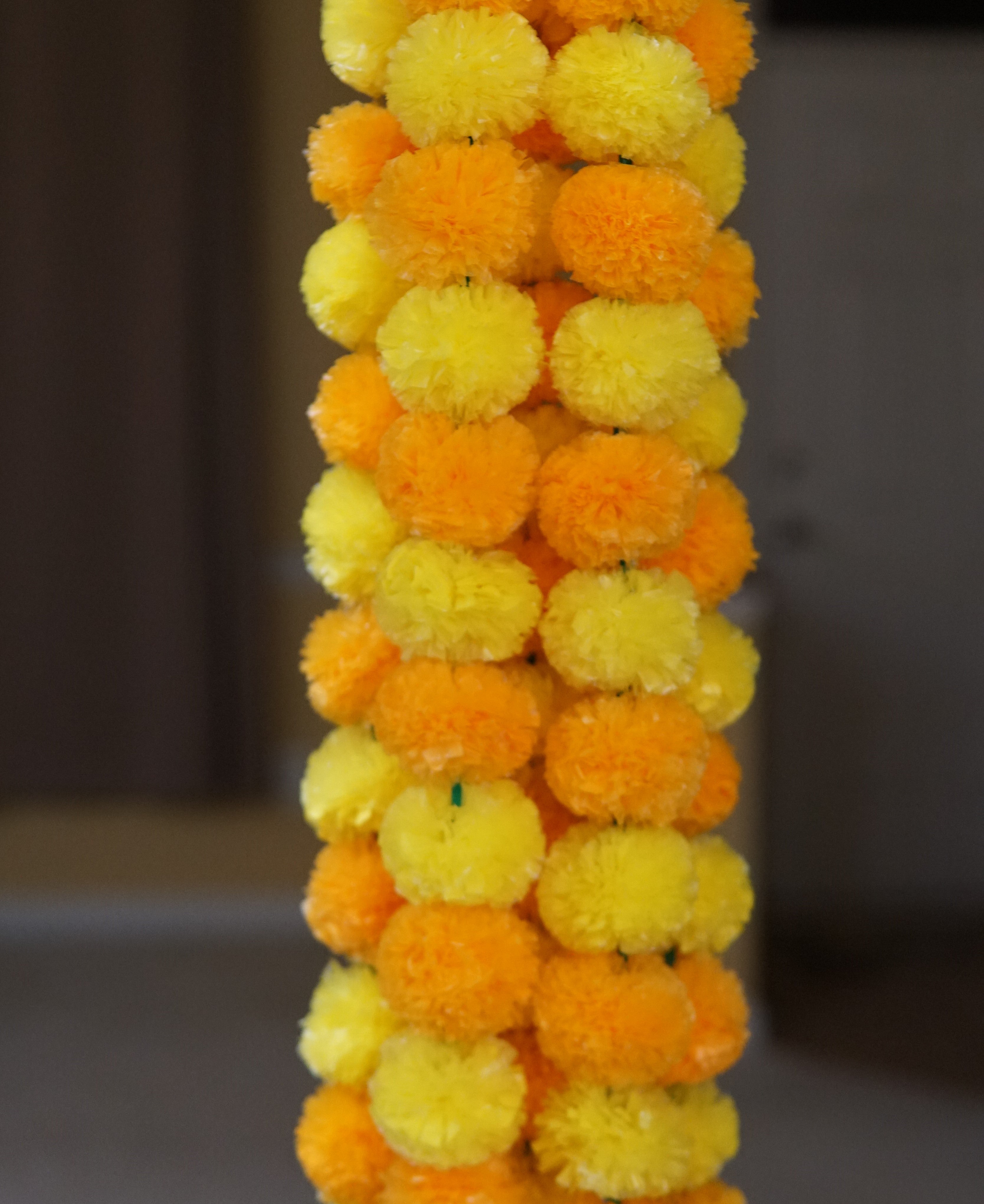 Light Orange Yellow Marigold Garland