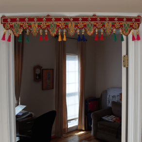Embroidered door decor
