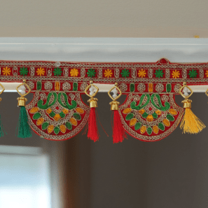 embroidered vintage door decor 