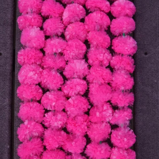 Pink flower marigold garland for party decoration