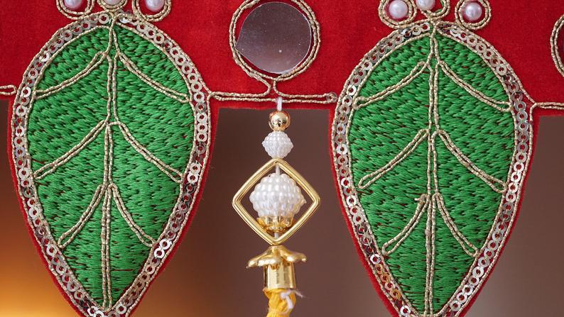 mirror work ethnic Bohemian door tapestry - Aangan of india