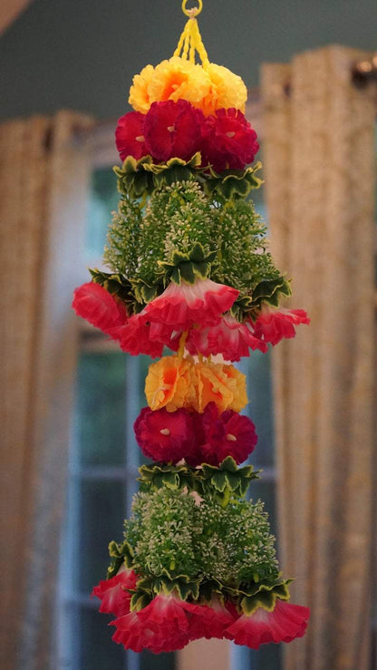 Flower chandelier centerpiece for Wedding/party floral decoration - Aangan of India