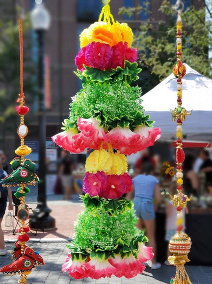 Flower chandelier centerpiece for Wedding/party floral decoration - Aangan of India