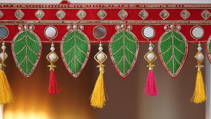 Embroidered traditional boho door decoration - Aangan of India